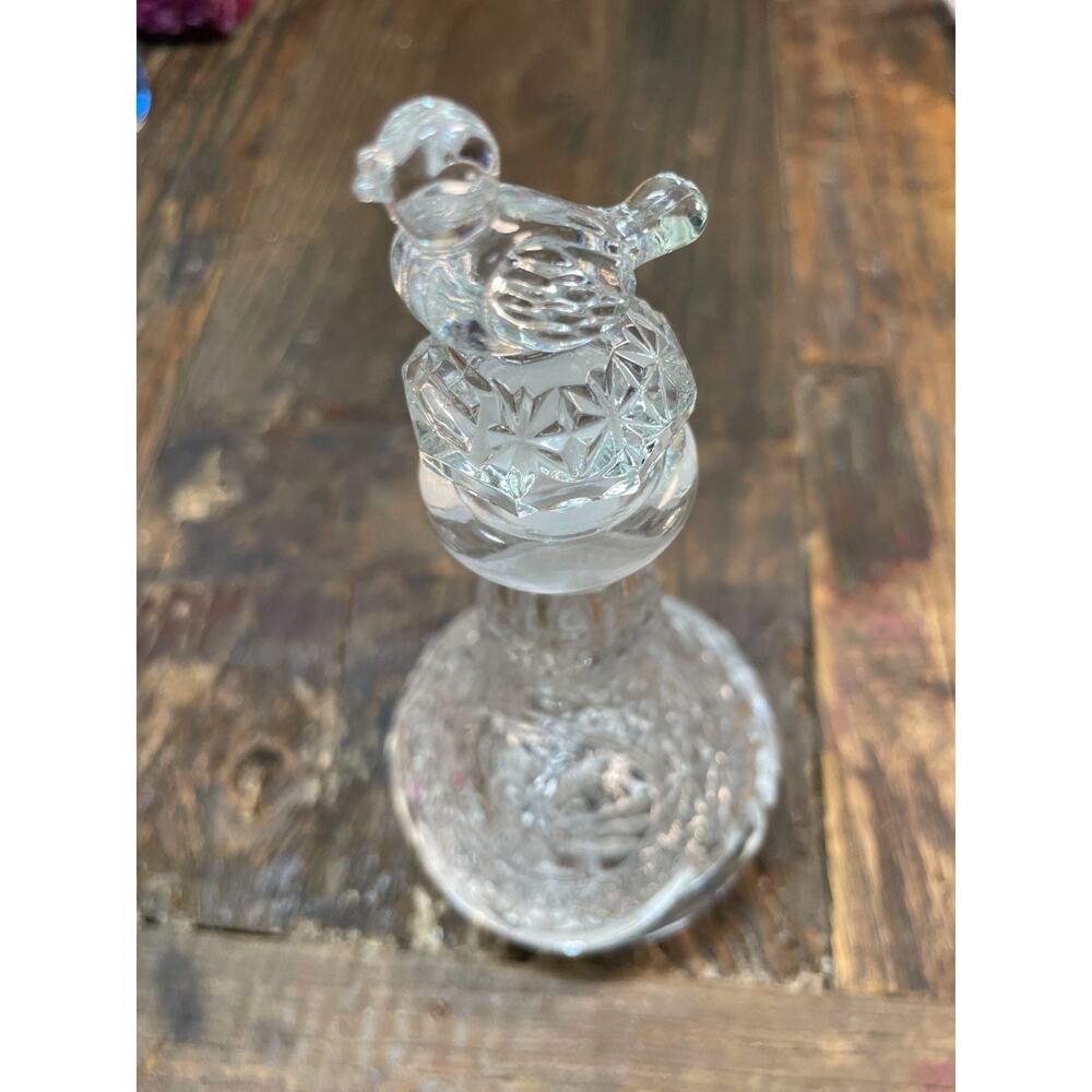 Hofbauer Cordial The Byrdes Collection Clear Glass Decanter Stopper 6.5" Tall